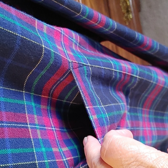 🇨🇦 Women's Roots Plaid Flannel Oversize Button Down Shirt Small - Picture 3 of 9